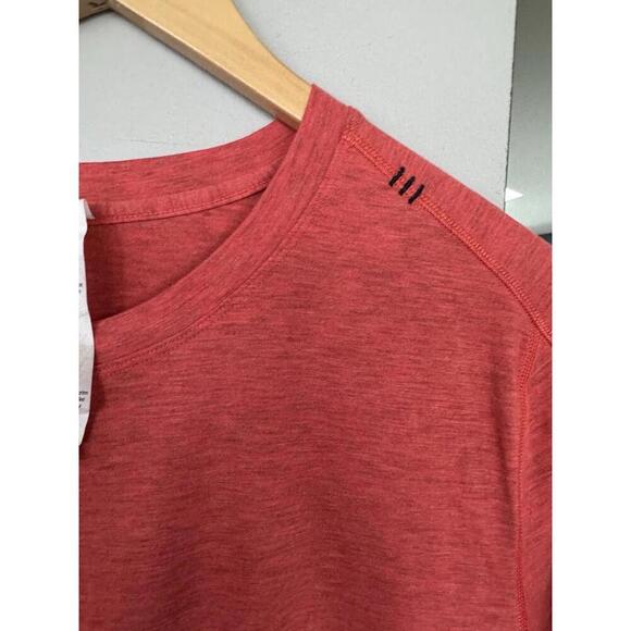 Lululemon Mens Metal Vent Tech Surge Training Shirt Large Orange Shirt Large - Picture 2 of 4